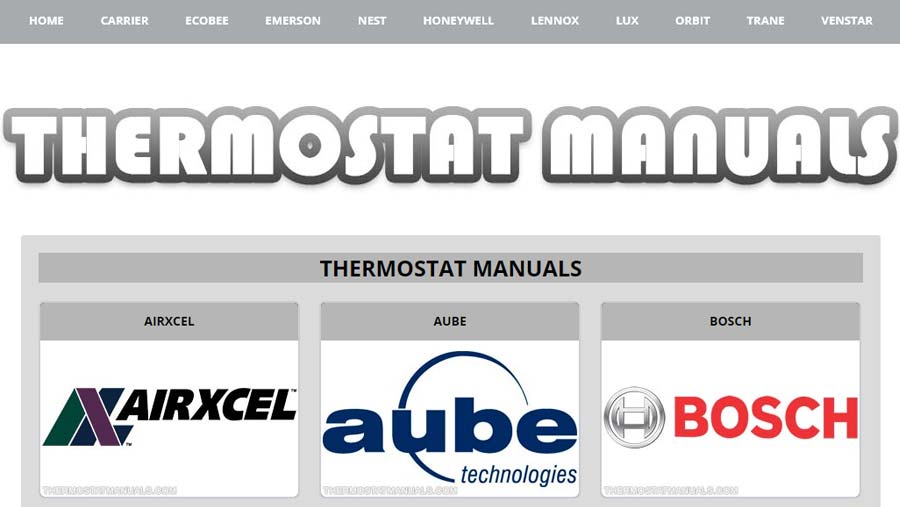 Thermostat Owners and Installation Manuals