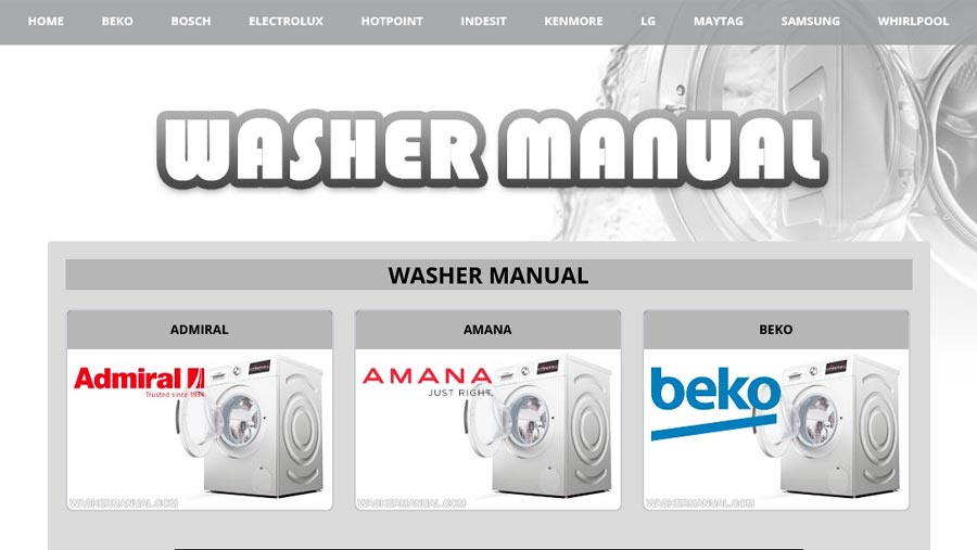 Washing Machines Manuals and Instructions